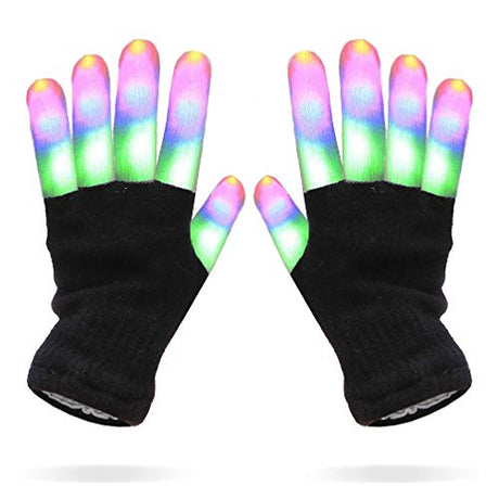 Luwint Children LED Finger Light Up Gloves - Glow Flashing Cool Fun Toys for Kids, Boy Girl 7-12 Years Luwint