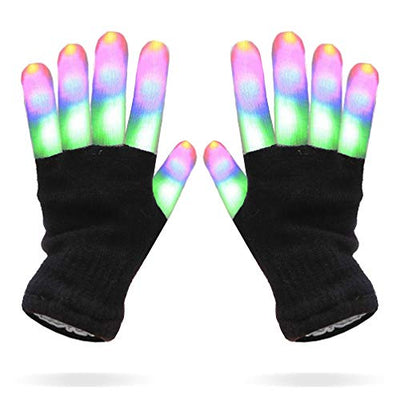 Luwint Children LED Finger Light Up Gloves - Glow Flashing Cool Fun Toys for Kids, Boy Girl 7-12 Years