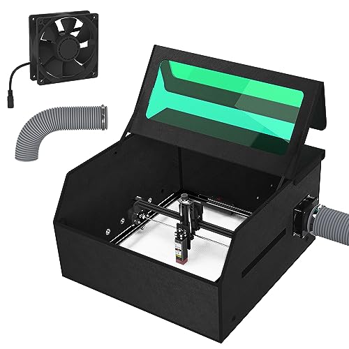 CAMXTOOL Laser Engraver Enclosure with Vent and Exhaust Fan, Foldable Laser Cutter Protective Cover, Smoke-Proof Laser Enclosure, Eliminates Smoke, - WoodArtSupply