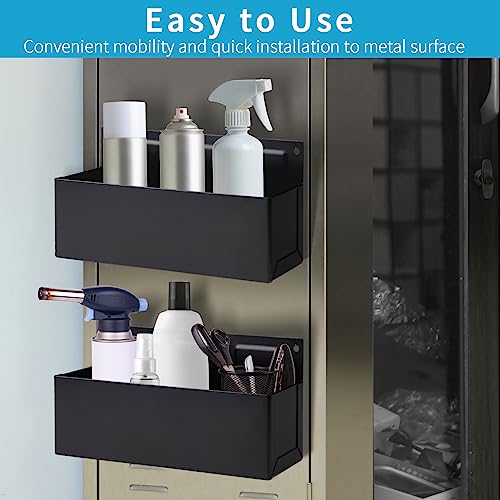 Rechabite Magnetic Aerosol Spray Can Holder, Magnet Toolbox Bottle Holder, Tool Box Storage Rack for Garage and Home, Craft Workspace, Mechanic Paint Rechabite
