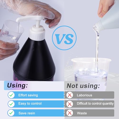 LET’S Resin Gallon Pump Dispenser, 10CC 2Pcs Heavy-Duty Leak Proof Resin Pump Dispenser,BPA Free 38/401Resin Accessories for Dispensing Resin, LET'S RESIN