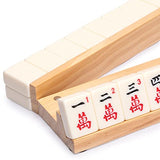 Yellow Mountain Imports 18-Inch Natural Pine Wooden Mahjong Racks with Pushers - Set of 4 (Racks with Pushers Only) Yellow Mountain Imports