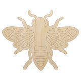 Bee Drawing Unfinished Wood Shape Piece Cutout for DIY Craft Projects - 1/8 Inch Thick - 4.70 Inch Size Sniggle Sloth