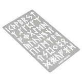 Aleks Melnyk No.35 Metal Stencil, Elder Futhark Runes, Ancient Alphabet, Sigil Magic Alphabet Stencil 1 PC, Template for Wood Burning, Pyrography Aleks Melnyk
