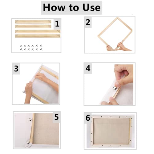 ENLAYER 40X50 cm Wooden Frame DIY Picture Frames Art Suitable for Home Decor Painting Digital Diamond Drawing Paintings, Display Pictures 16x20 ENLAYER