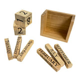 FULL OF INNOVATION Block calendar for desk, wooden rustic decor, 2024 and perpetual, wood office accesory, date day week month, new year, father FULL OF INNOVATION