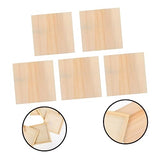 Operitacx 5pcs Blank Wooden Picture Frame Clay Pouring Panels Wooden Craft Shadow Boxes Personalized Photo Frame Brain Toy Children's Toys Unfinished Operitacx