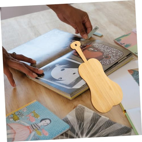 TEHAUX 4pcs Bamboo Bookmark Unfinished Wood Wooden Book Page Holder Bamboo Blank Bookmark DIY Wood Blank Bookmark Wood Bookmark Bulk Tags for Gifts TEHAUX