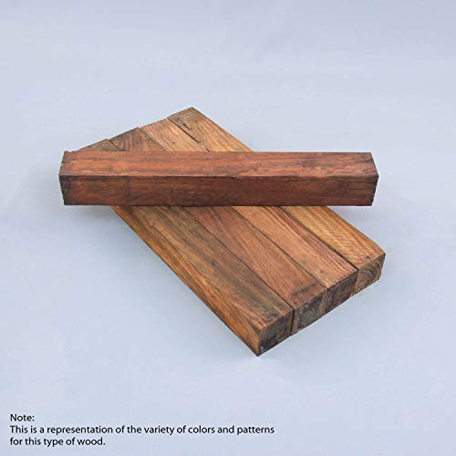 Legacy Woodturning, Cocobolo Wood Turning Blank, 1 1/2" x 1 1/2" x 12", 5 Pack Legacy Woodturning