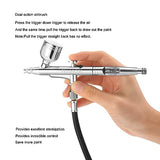 Nasedal Upgraded Dual-Action Airbrush kit with 40PSI Air Compressor Air Brush Model Paint for Car Nail Makeup Cake Decoration Art Drawing Craft nasedal