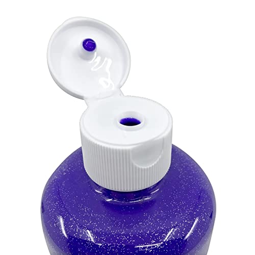 Cra-Z-Art Washable Glitter Paint Bulk Pack 4ct, Assorted Colors 16oz each bottle Cra-Z-Art