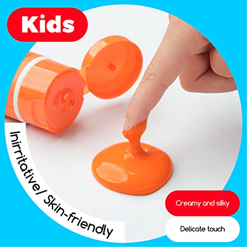 MEEDEN Finger Paints for Kids, Washable Kids Finger Paint Non Toxic Finger Painting Set for Toddlers 3+ Age Art Painting Supplies Gift for Baby Hand MEEDEN