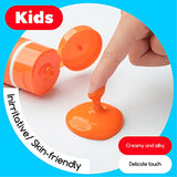 MEEDEN Finger Paints for Kids, Washable Kids Finger Paint Non Toxic Finger Painting Set for Toddlers 3+ Age Art Painting Supplies Gift for Baby Hand MEEDEN