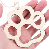 Healifty 30pcs Bear Printed Wood Chip Pendant Unfinished Wood Slices Bear Wood Cutout Unfinished Bookmark Bear Shape Gift Blank Bookmarks Wooden Healifty