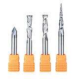 SpeTool CNC Router Bits Carving Set for Wood Profile V Groove Engraving Solid Carbide 1/4 Inch Shank SpeTool