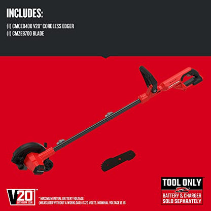 Craftsman 20V Lawn Edger Tool, Cordless, Bare Tool Only (CMCED400B)