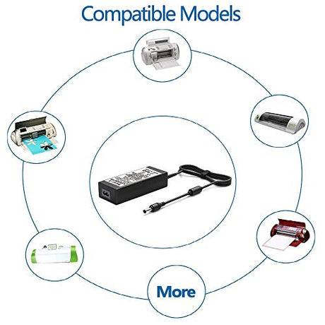AC Power Adapter For Cricut Cutting Machine Expression,Personal Expression Create, Expression 2, Cake, Mini, Explore,Model: KSAH1800250T1M2, 05758 Nicer-S