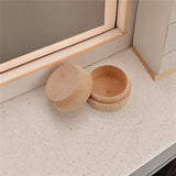 Mini Round Wooden Boxes,Portable Trinket Earrings Organizer,Wedding Ring Jewelry Bearer Boxes,DIY Craft Gift Case LZIYAN
