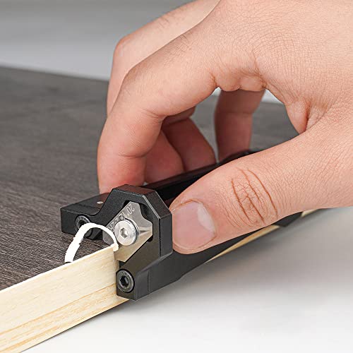 Woodworking Veneer Edge Trimmer - R1+R2 Chamfer Plane, Edge Banding Cutter, Manual Planer Blade, Burr Scraper for Board & Wood Surfaces - WoodArtSupply