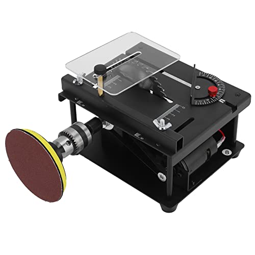 Table Saw, Multi-Functional Mini Precision Table Saws Electric Desktop Saws DIY Wood Working Cutting Tool for DIY Handmade Wooden Model Crafts Ejoyous