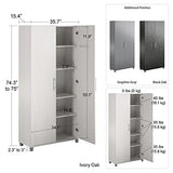 SystemBuild Evolution 36" Utility Storage Cabinet, Black Oak SystemBuild