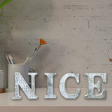 WOODOUNAI 4 Inch Wood Letters Unfinished Rustic Wood Letters for Wall Decor Decorative Standing Letters Slices Sign Board Decoration for Craft Home woodounai