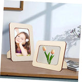 MAGICLULU 6Pcs 6 DIY art frame wooden clay decorate bulk stand wood DIY photo frame wooden picture frame postcard picture frame crafts unfinished MAGICLULU