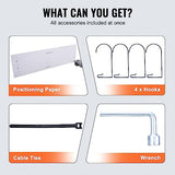 VEVOR Garage Shelving Wall Mounted, 1 x 4 ft Heavy Duty Garage Wall Shelves, 400 lbs Load Capacity Garage Storage Rack Floating Shelves, 2 Pack, VEVOR