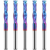 EANOSIC 5PCS Carbide Compression Router Bit Up&Down End Mills 1/8 inch Shank with 1/8 inch Cutter for CNC Mill Machine Wookwork 3D Profile Detail EANOSIC