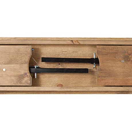 Flash Furniture Hercules Commercial Grade Farmhouse 3 Leg Bench - Solid Pine Foldable Bench with Seating for 4 - 8'x12" - Antique Rustic Flash Furniture