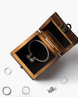 small wooden box with hinged lid decorative,personalized keepsake boxes for women,rustic square wooden gift box,Covered with soft velvet jewelry box Lauarts