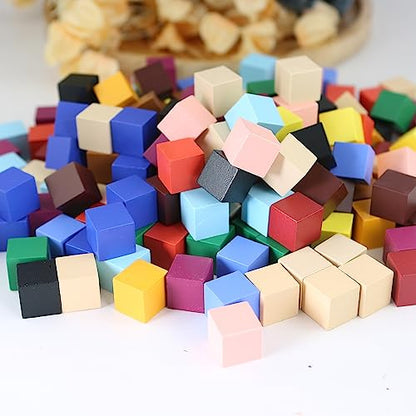 Wood Blocks for Crafting, 1cm Wooden Cubes, Pack of 500 Unfinished Plain Wood Blocks, Small Wooden Blocks Great for DIY Crafts Making - WoodArtSupply