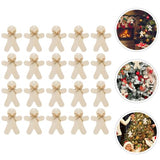 ABOOFAN 20 Sets Gingerbread Christmas Wooden Ornaments Unfinished Gingerbread Wooden Decorations Blank Gingerbread Man Shape Cutouts Embellishment ABOOFAN