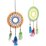 Colorations DIY Make Your Own Dream Catcher Arts and Crafts Kit Includes Rings, Beads, Feathers, Yarn Instructions Colorations