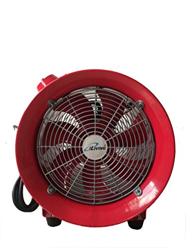 iLiving - ILG8EF12EX Explosion Proof Utility High Velocity Blower, Fume Extractor, Portable Exhaust and Ventilator Fan, Air Ventilation with 2720 iLiving