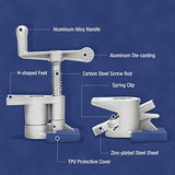 WORKPRO 2-Pack 3/4'' Pipe Clamps, Wood Gluing Pipe Clamp Set with H-shaped Feet, Lightweight Cast Aluminum Wood Clamps Quick Release for Woodworking, WORKPRO