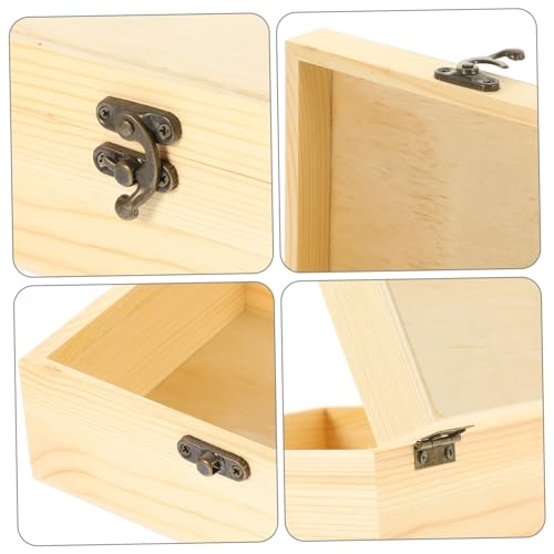 Yardenfun Box Solid Wood Jewelry Box Packing Hair Clip Organzier Necklace Storage Hairpin Storage Decor Jewelry Case Wood Storage Case Variety Paint Yardenfun