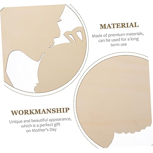 COHEALI Mother's Day Wood Chips Unfinished Wood African Women Wood Cutout Wooden Birch Plywood Discs Home Ornament Head Cutout Girls Crafts Head Mold COHEALI