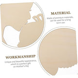 COHEALI Mother's Day Wood Chips Unfinished Wood African Women Wood Cutout Wooden Birch Plywood Discs Home Ornament Head Cutout Girls Crafts Head Mold COHEALI