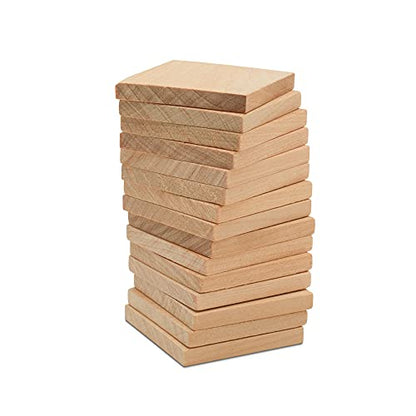 Wood Tiles, 1-1/2 x 1-1/2 Inch, Pack of 100 Blank Wood Squares for Crafts, Wood Burning, Laser Engraving, and DIY, by Woodpeckers