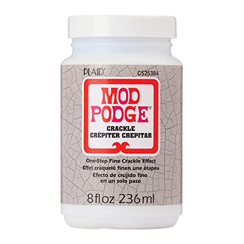 Mod Podge One-Step Crackle Medium, 8 fl oz Premium Acrylic Sealer, Perfect for Easy to Apply DIY Arts and Crafts, CS25384, Clear Mod Podge