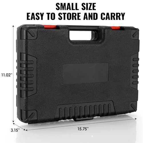 TLGREEN 218 Piece Tool Kit, Tool Set Mechanics Kit, Portable Tool Box Set with Saw Adjustable Wrench Drive Socket Combination Wrench, with Plastic TLGREEN