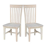 International Concepts C-465 Pair of Tall Mission Chairs, Wood, Unfinished IC International Concepts