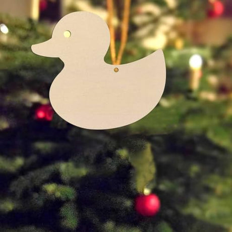20pcs Wooden Duck Cutouts DIY Crafts Embellishments Duck Shape Unfinished Wood Gift Tags Ornaments for Wedding Birthday Baby Shower Christmas JANOU