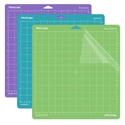 WORKLION Cutting Mat 12x12 for Cricut: Cricut Explore One/Air/Air 2/Maker Gridded Adhesive Non-Slip Durable Mat for Sewing Quilting and Arts & Crafts - WoodArtSupply