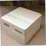 VILLCASE 9 Pcs antique jewelry organizer jewelry organizer tray unfinished wood treasure chest square wood case memory chest unfinished chest lock VILLCASE