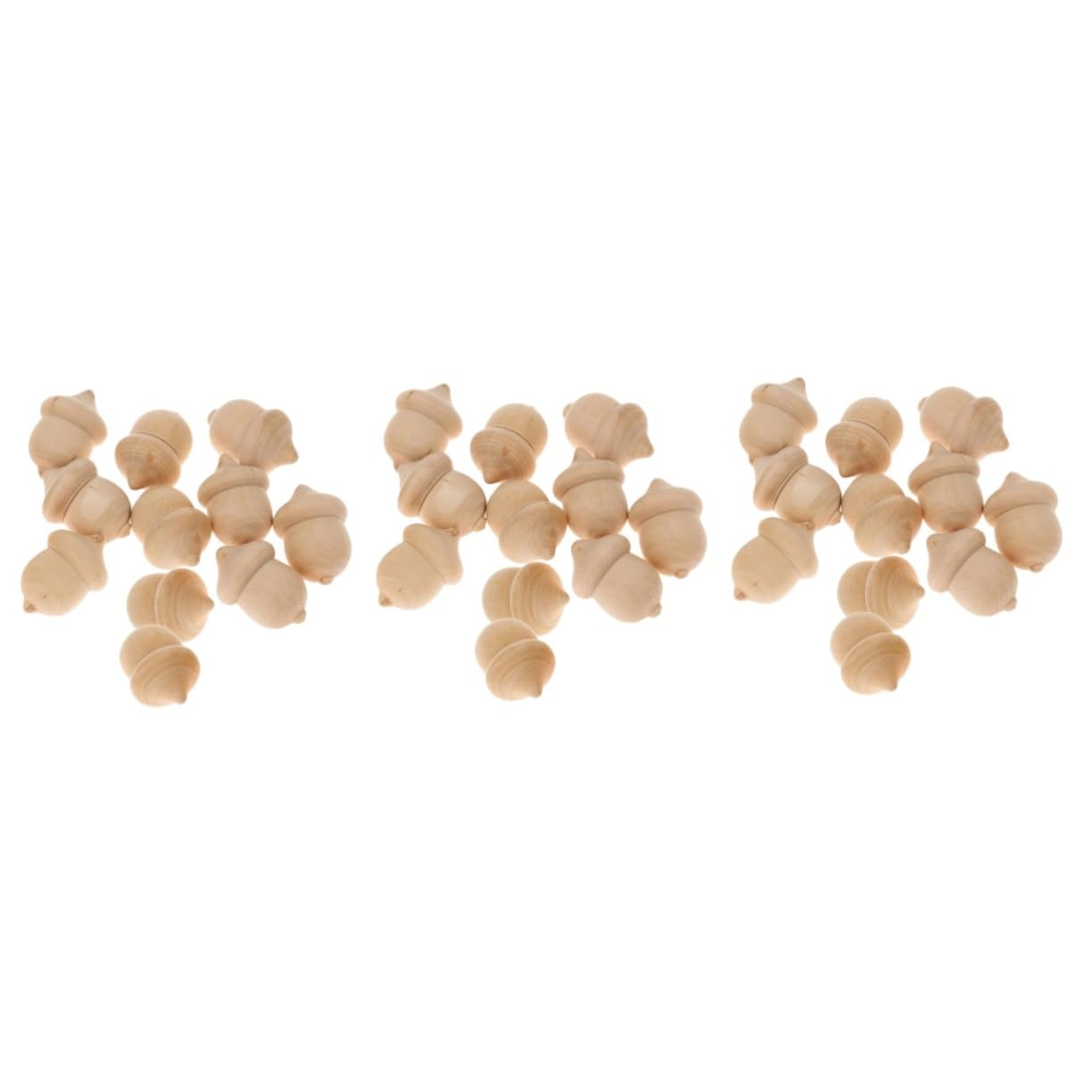 COHEALI 60 Pcs Wood Shapes for Painting Blank Peg Doll Driftwood for Crafts Xmas Wood Peg Wood Peg Doll Unfinished Wood Acorn Cutouts Christmas Peg - WoodArtSupply