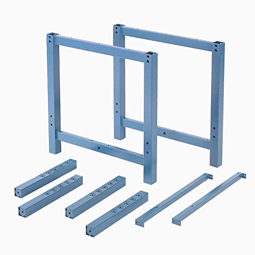 Global Industrial Mobile Lab Workbench, Plastic Laminate Square Edge, 60" W x 30" D, Blue - WoodArtSupply