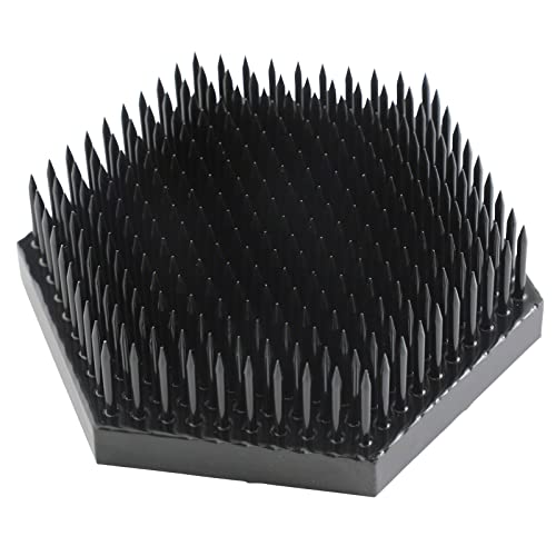 Wazakura Japanese Black Hexagon Ikebana Kenzan Flower Holder 2.6 in (68 mm), Made in Japan Floral Arranging Pin Frog Tool Wazakura