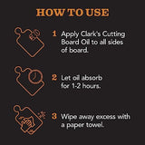 CLARK'S Cutting Board Oil - Food Grade Mineral Oil for Cutting Board - Enriched with Lemon and Orange Oils - Butcher Block Oil and Conditioner - CLARK'S